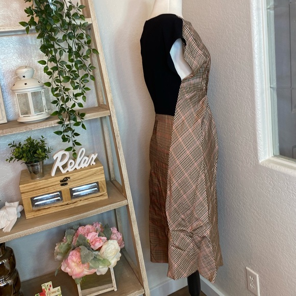 🆕Zara Patchwork asymmetrical midi dress - Picture 12 of 14